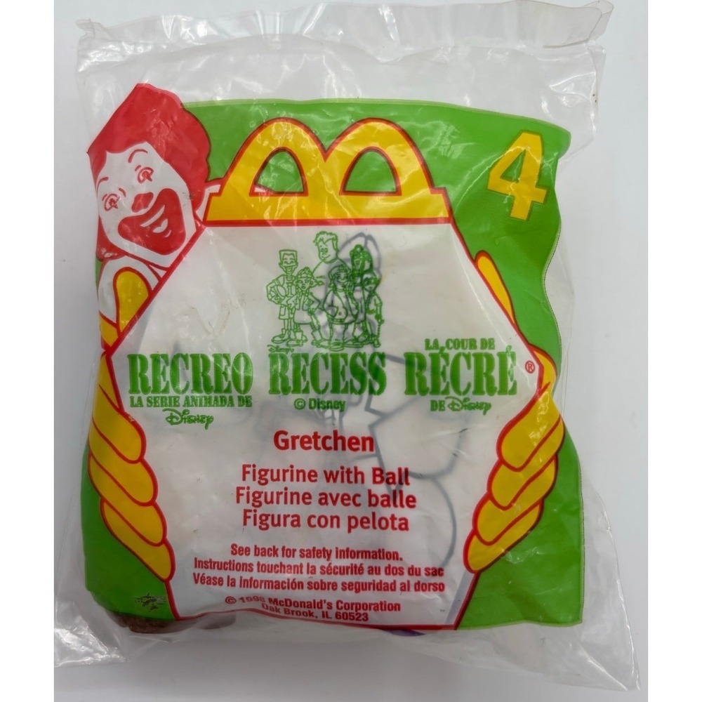 1998 Recess McDonald's‎ Happy Meal #4 GRETCHEN FIGURINE W/BALL Sealed